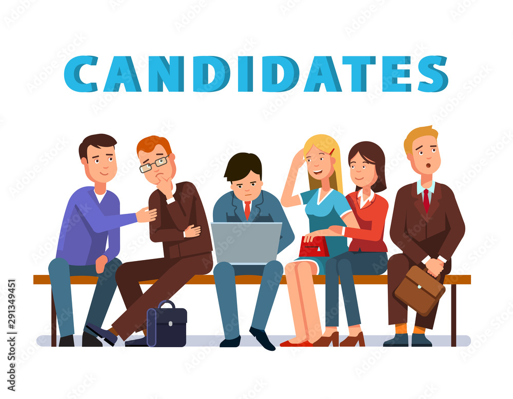 Applicants people group waiting for job interview Applicants people group waiting for job interview