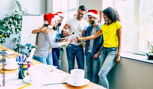 Canvas Print New Year party