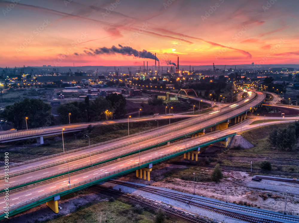 highway at night highway at night