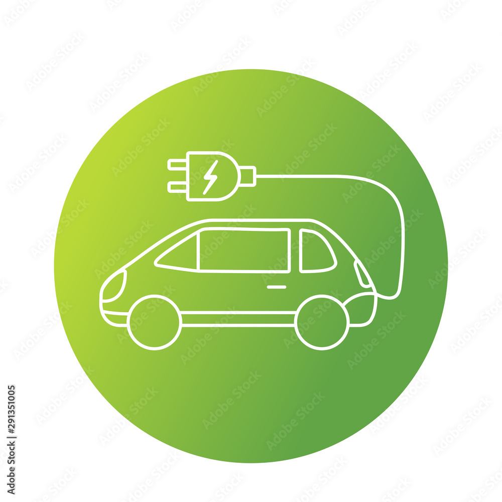 Electric car icon.Eco concept vehicle.Side view. Electric car icon.Eco concept vehicle.Side view.