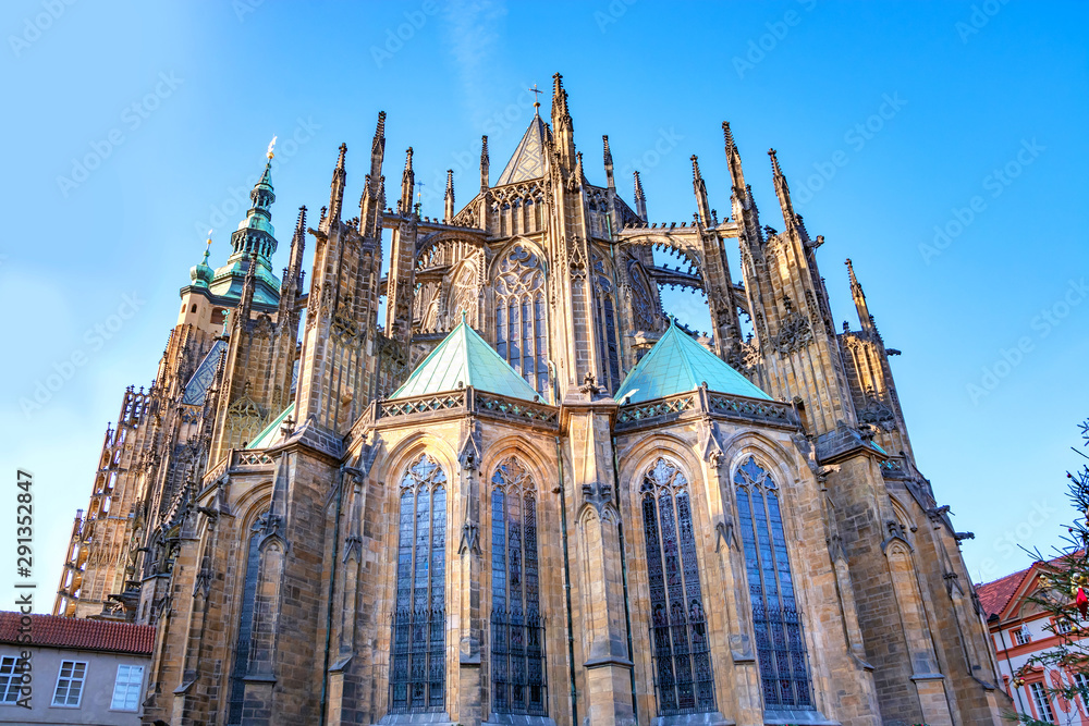 St. Vitus Cathedral -  gothic Castle in Prague, Czech Republic