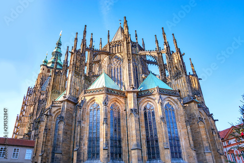 St. Vitus Cathedral -  gothic Castle in Prague  Czech Republic