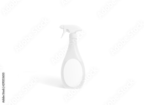 Blank white spray bottle mock up isolated, front view
