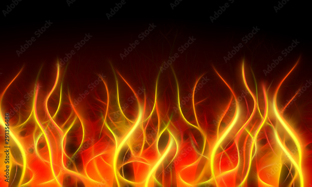 Fire fractal on dark background Fire fractal on dark background
