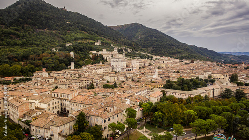 Veduta aereo di Gubbio