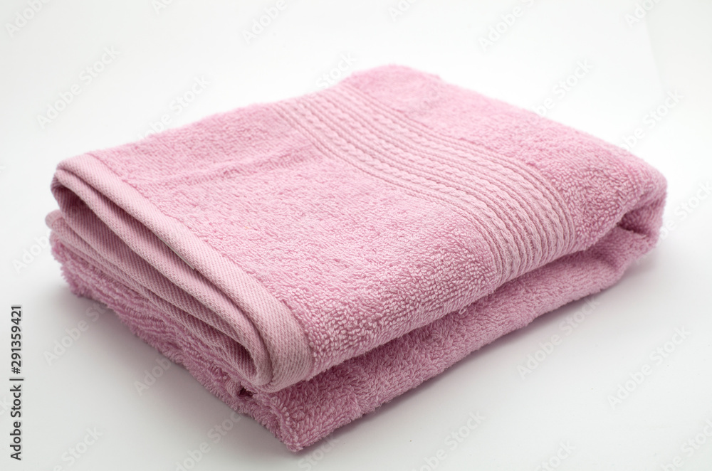Multi-colored towels, on a white background Multi-colored towels, on a white background