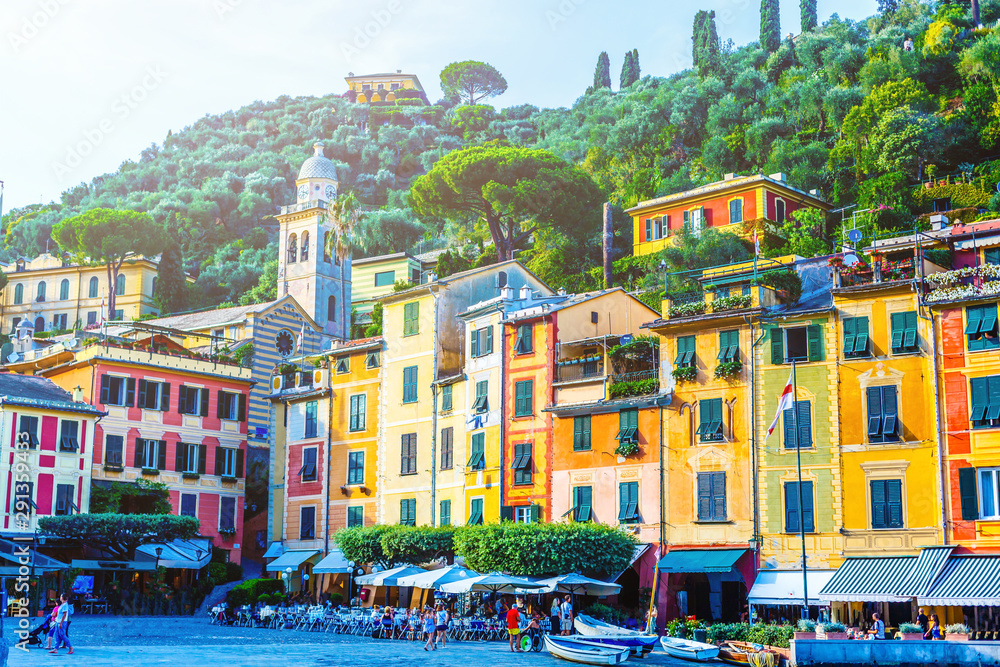 Portofino village on Ligurian coast in Italy