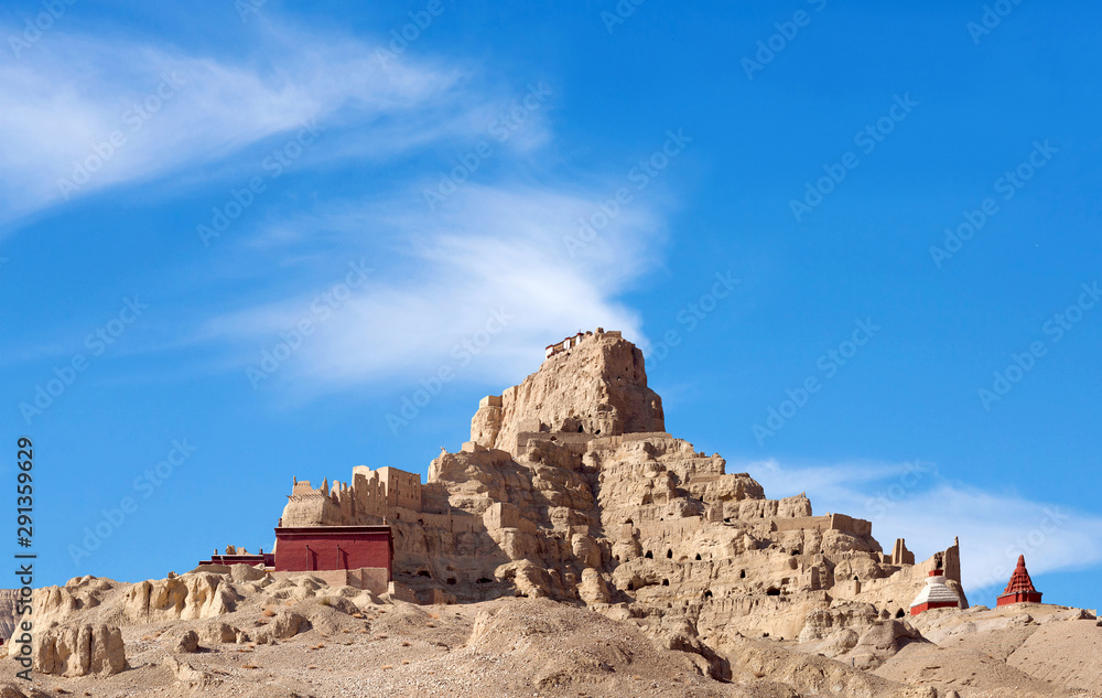 Ancient Tholing Monastery and Tsaparang citadel, the ruins of the ancient capital of Guge Kingdom in Ngari, Tibet, China Ancient Tholing Monastery and Tsaparang citadel, the ruins of the ancient capital of Guge Kingdom in Ngari, Tibet, China
