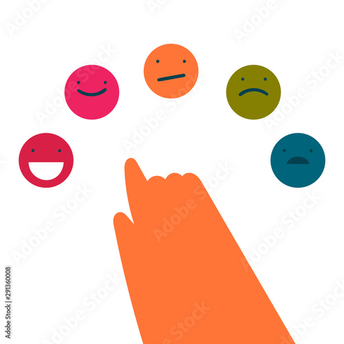 emotional intelligence.Person chooses an emotion.The person chooses a positive emotion among the different options.The person decides what emotion to choose according to his psychological state.