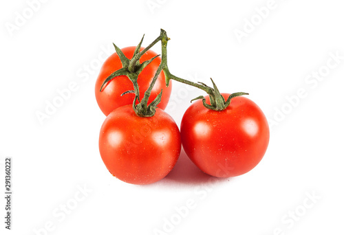 Wallpaper Mural Small tomatoes on a sprig isolated on white background (view from a different perspective in the portfolio) Torontodigital.ca