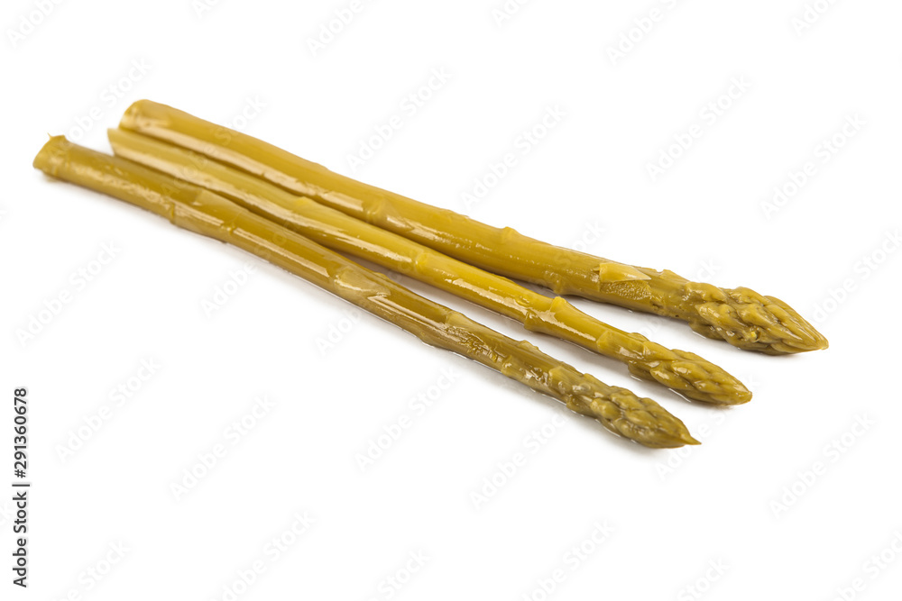 Green small asparagus isolated on a white background (view from a different perspective in the portfolio) Green small asparagus isolated on a white background (view from a different perspective in the portfolio)