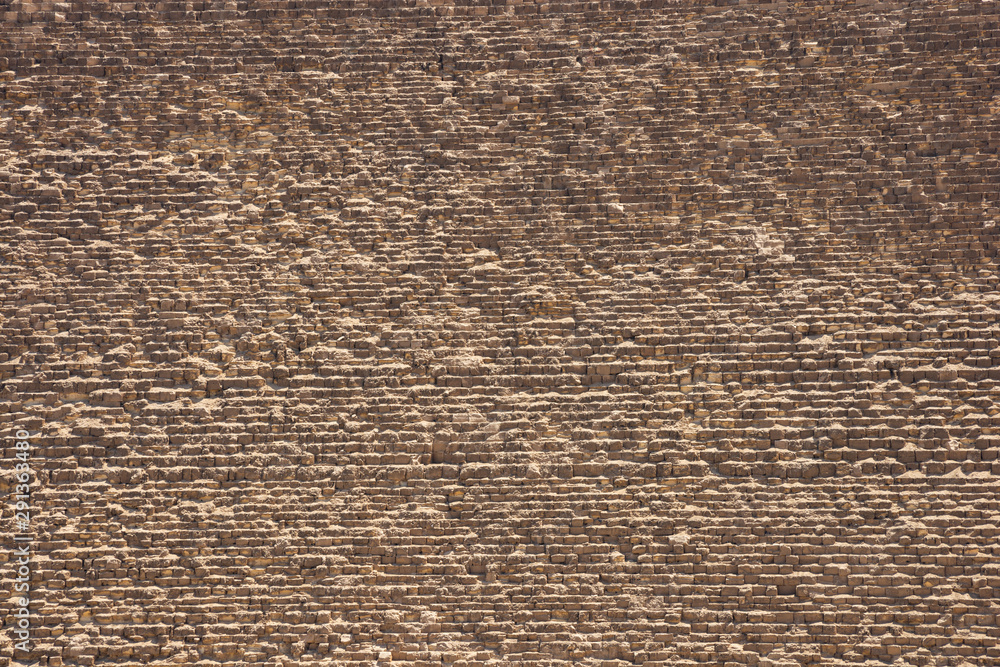 Western side of Pyramid of Khufu or the Pyramid of Cheop, the oldest and largest one in the Giza pyramid complex Western side of Pyramid of Khufu or the Pyramid of Cheop, the oldest and largest one in the Giza pyramid complex