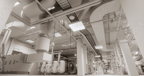 BIM model conceptual visualization of the utilities of the building
