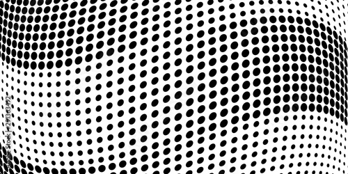 Abstract halftone pattern. Vector halftone dots background for design banners, posters, business projects, pop art texture, covers. Geometric black and white texture.
