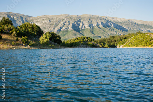 Peruca reservoir  on the Cetina River in Croatia photo