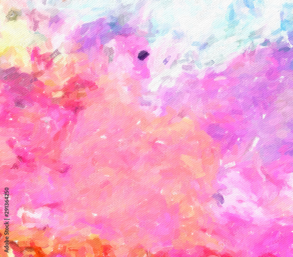 Fototapeta premium Abstract watercolor texture background, colorful bright splashes and strokes, dry paint on paper, artistic design pattern with contemporary art elements