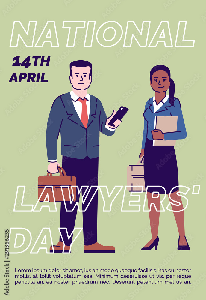 Vettoriale Stock National lawyer day poster vector template