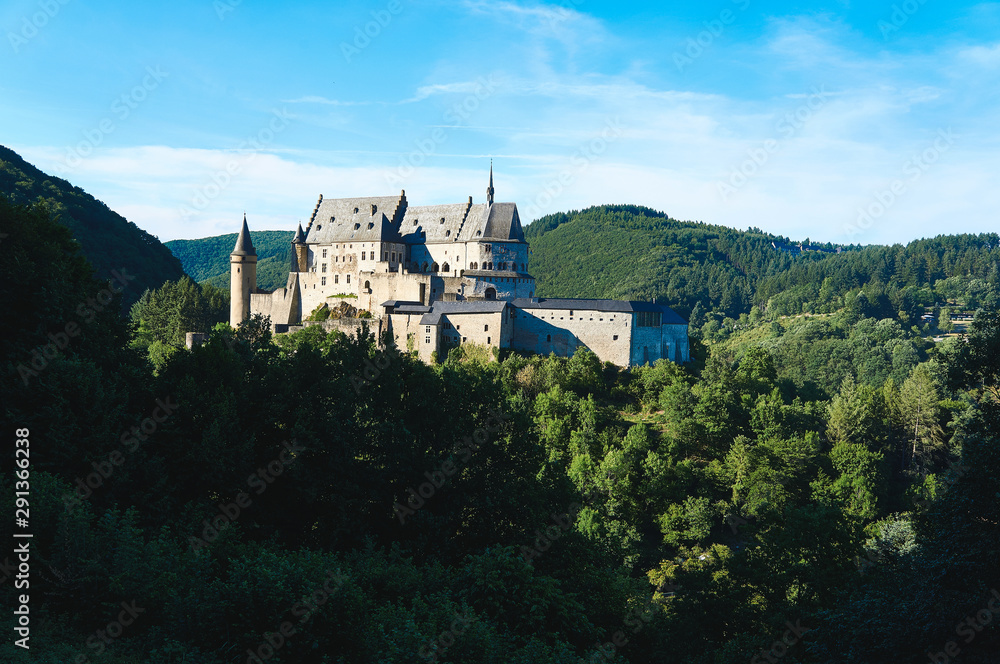 View of the Castle of Vianden in Luxembourg