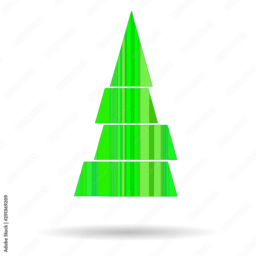 Fototapeta premium Modern abstract image of Christmas tree.