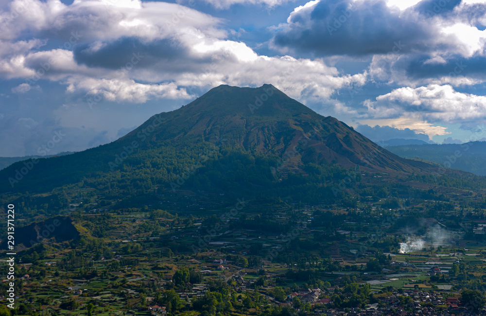 Mount Batur an active Volcano caldera, Songan Village  Bali Indonesia