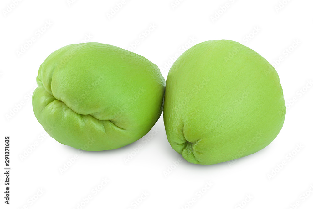 fresh Chayote vegetable or mexican cucumber isolated on white background fresh Chayote vegetable or mexican cucumber isolated on white background