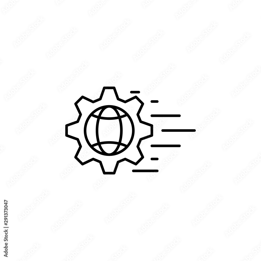 Obraz premium Network connection setting global cyber robbery. Vector icon. On white backgroun