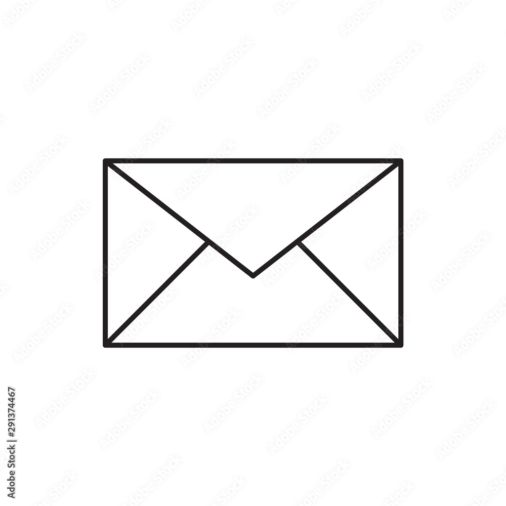 Envelope vector icon, envelope vector illustration Envelope vector icon, envelope vector illustration