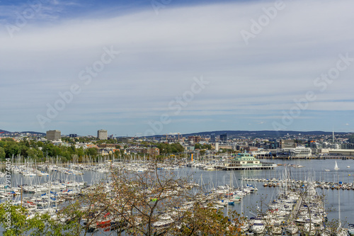 Photography Oslo Marina as Seen From Oscarshall Palace in Bygdøy.