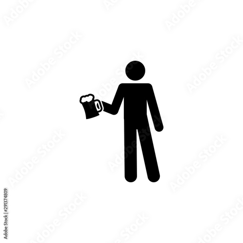 Mug man beer icon. Element of oktoberfest icon