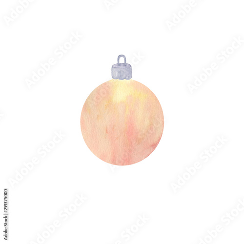 Christmas tree ornament in pastel color