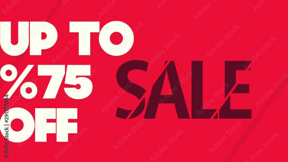 Sale Up to %75 Off Title Animations black and red background Sale Up to %75 Off Title Animations black and red background