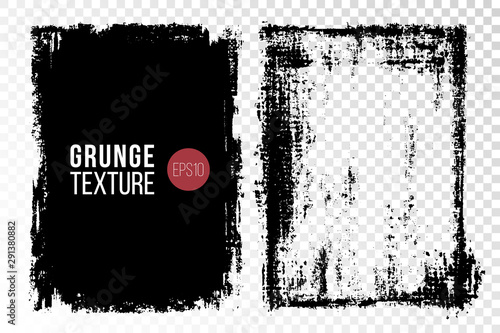 Grunge textures set. Backgrounds. Monochrome abstract grain surfaces for design.