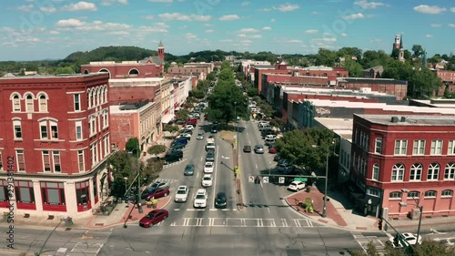 Over Rome Georgia Small Town USA Aerial 