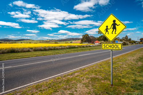 School road sign in Australia