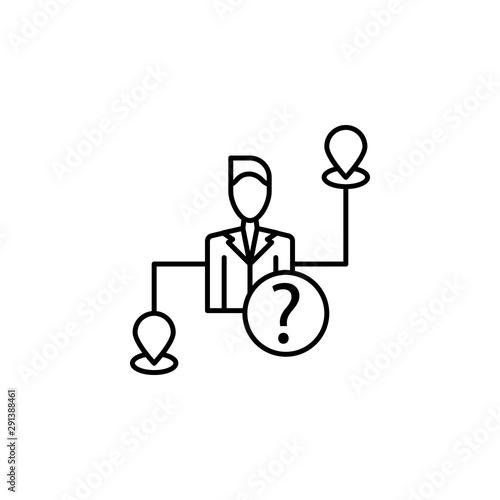 Alternative icon. Element of procurement process thin line icon