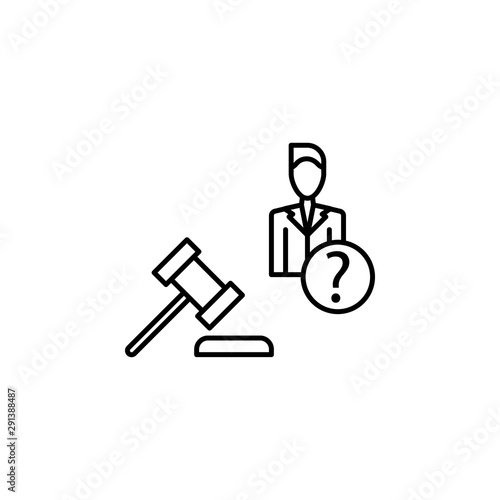 Tender icon. Element of procurement process thin line icon