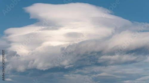 Wallpaper Mural Beautiful cloudscape, dramatic cumulus clouds floating across blue sky to weather change. Motion blur clouds in heaven. Natural meteorology background on summer sunny day. 4K environment time lapse. Torontodigital.ca