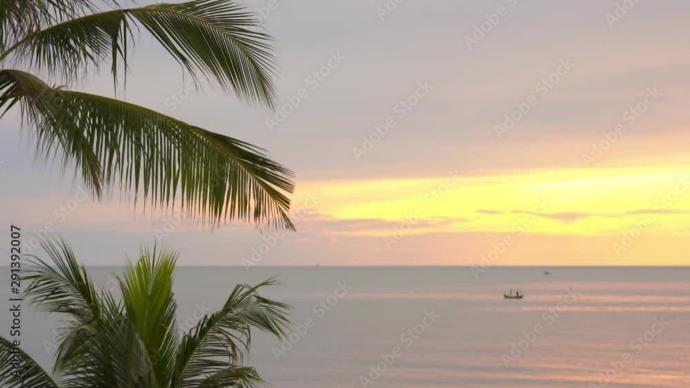 Hand held shot of a tropical sunset on the coast of Thailand. Hand held shot of a tropical sunset on the coast of Thailand.