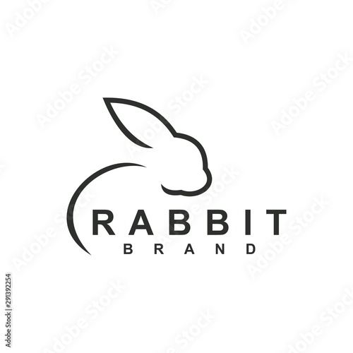 Rabbit logo template vector icon symbol illustration