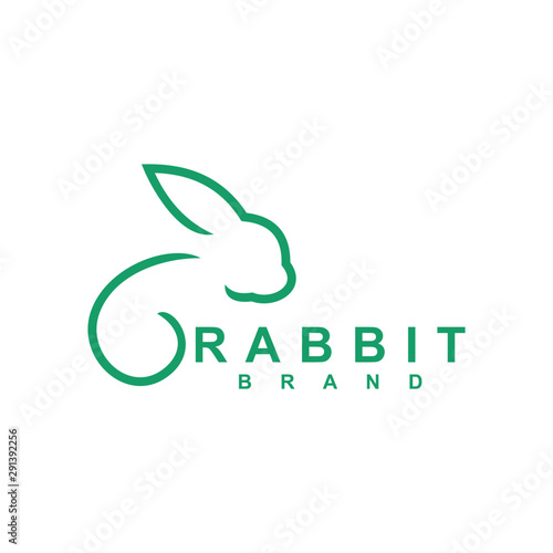 Rabbit logo template vector icon symbol illustration
