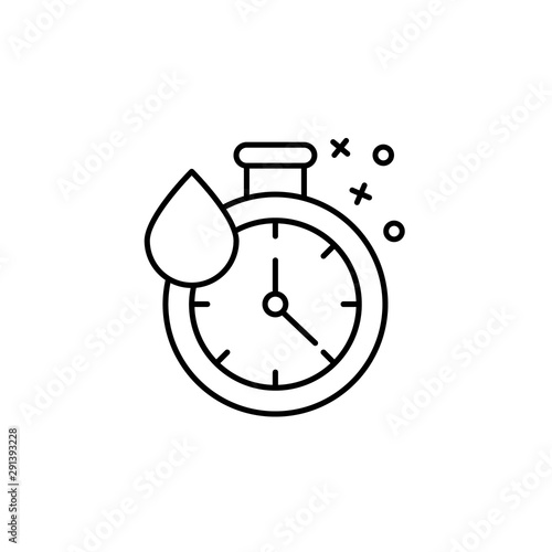 Fast dry time drop icon. Element of fabric features icon