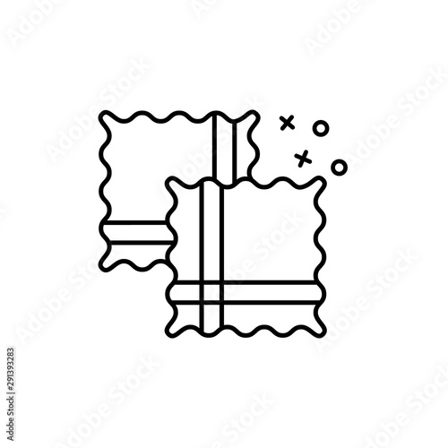 Textile fabric cloth sample icon. Element of fabric features icon