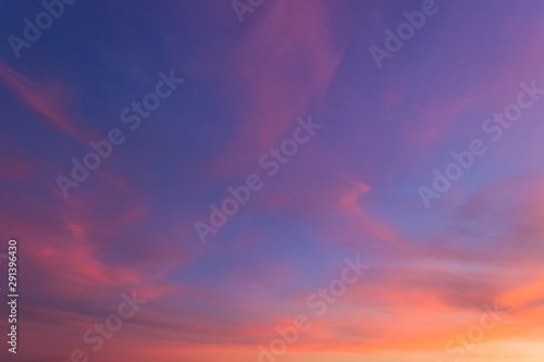 Twilight sky in the evening with colorful sunlight,dusk © Nature Peaceful 