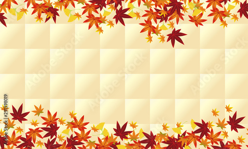 紅葉の枠飾り01
