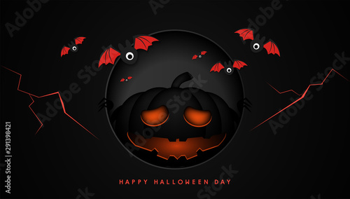 happy halloween day banner vector design 2019