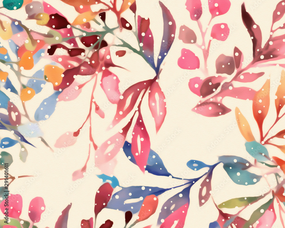 Naklejka premium Modern Floral Artwork