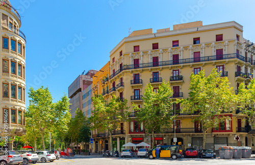 Streets in Eixample district, Barcelona