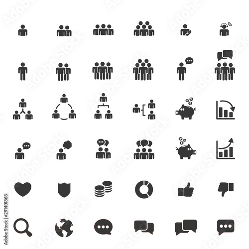 People Icons , Person work group Team Business Vector