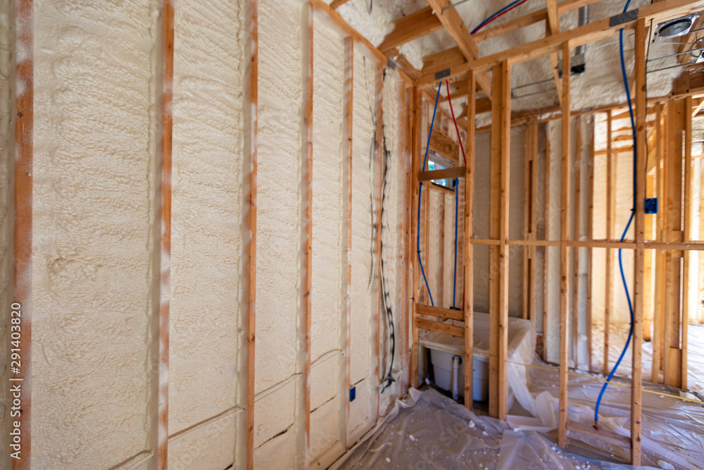 Spray Foam insulation in new home construction
