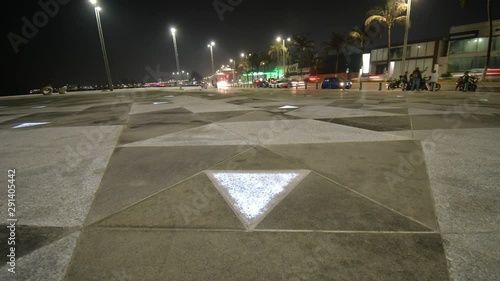 A timelapse of luminos triangle in a park at Veracruz Mexico photo